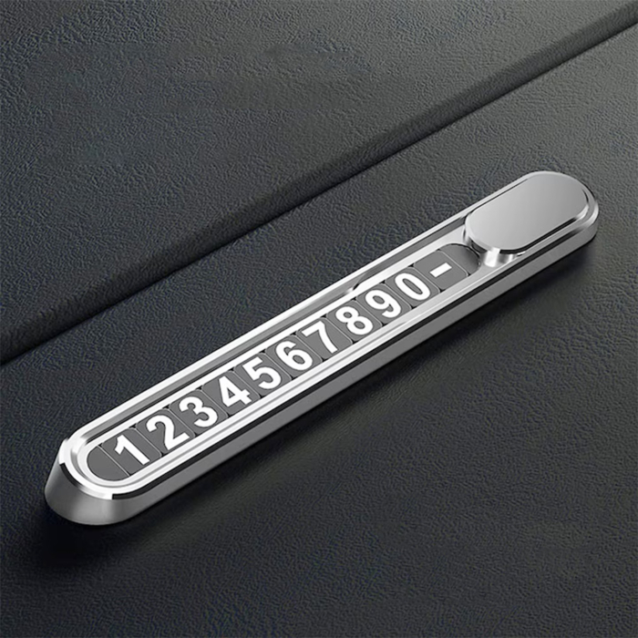 Suport Auto Numar Telefon Parbriz, Flippy, Aliaj de Aluminiu, Lipire cu Banda Dubla Adeziva, 13,8 cm, Argintiu [3]