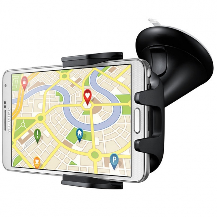 Suport auto parbriz Samsung EE-V200 + Incarcator auto Samsung EP-LN915UB cu cablu Type C detasabil inclus, Negru [6]