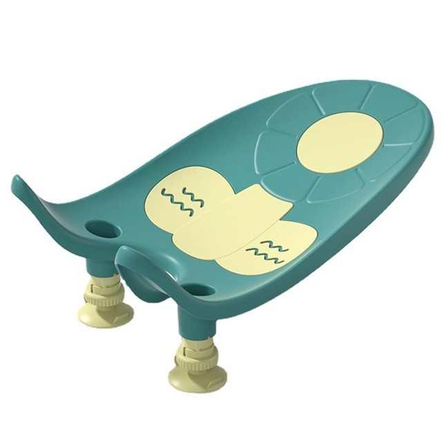 Suport de Baie Bebelusi, Flippy, 0-12 luni, Montare pe Chiuveta/Lavoar/Cada, Ventuze Antiderapante cu Intaltime Reglabila, 50 x 24 x 12.5 cm, Verde [1]