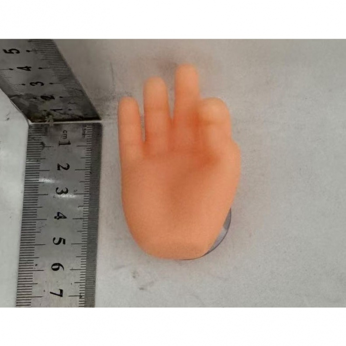 Suport de Baie, Flippy, Multifunctional, pentru Periute/Cabluri, din PVC, cu Ventuza, Model Mana, 7 x 6.5 cm, Crem [6]