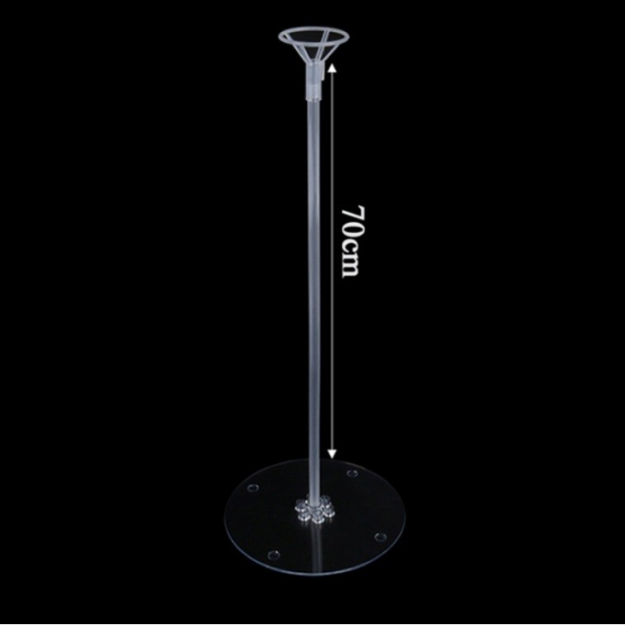 Suport de Masa pentru Baloane, Flippy, Accesoriu Decorativ, din Plastic, 70 cm, Transparent [2]