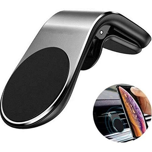 Suport de Telefon, Flippy, pentru Ventilatie, din ABS si Magnet, 3.8 x 3.7 x 6.2 cm, Universala, Argintiu [4]