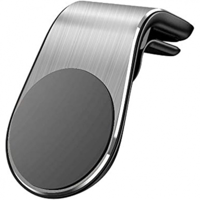 Suport de Telefon, Flippy, pentru Ventilatie, din ABS si Magnet, 3.8 x 3.7 x 6.2 cm, Universala, Argintiu [6]
