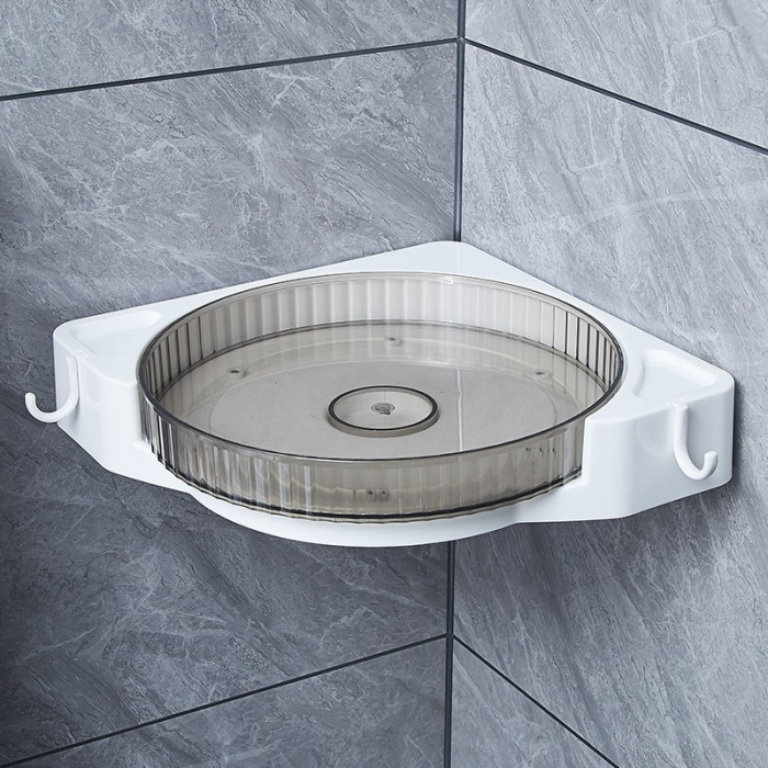 Suport Depozitare, Flippy, din Plastic, Rotativ 360 grade, Montare fara Perforatii, pentru Baie/Bucatarie, Gri [6]