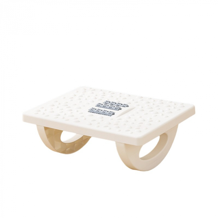 Suport Ergonimic pentru Picioare, Flippy, Plastic, cu Role de Masaj pentru Talpi, pentru Birou, Usor de Transportat, Detasabil, 33.5x24x12 cm, Alb [1]