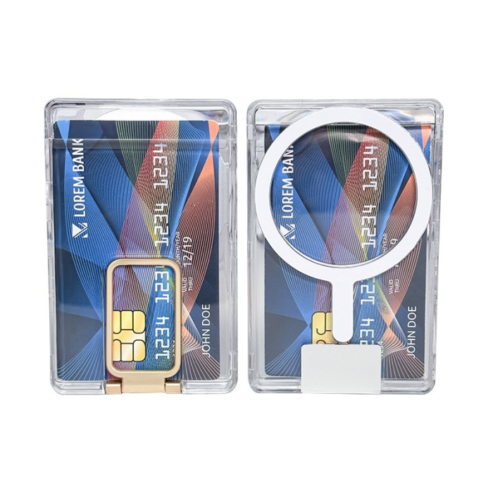 Suport Magsafe Magnetic pentru Telefon, Flippy, Suport pentru Card, Pc Transparent Argintiu [2]