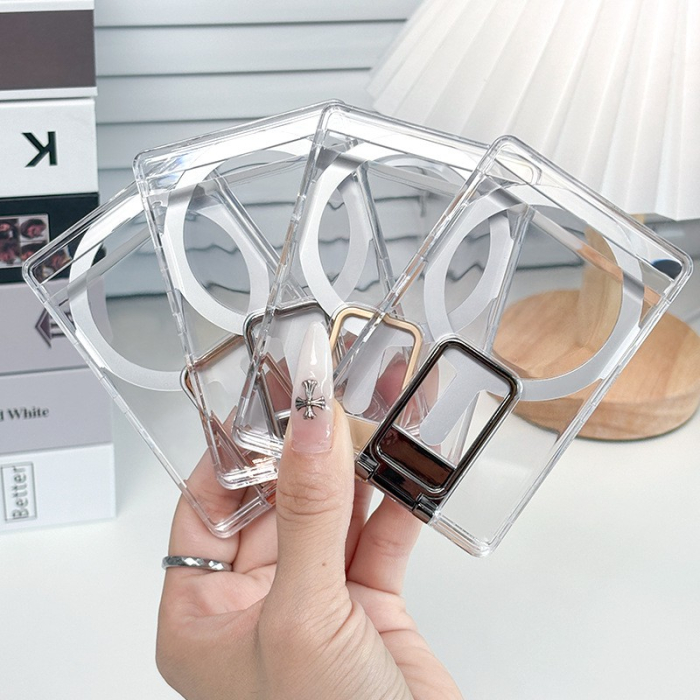 Suport Magsafe Magnetic pentru Telefon, Flippy, Suport pentru Card, Pc Transparent Argintiu [6]