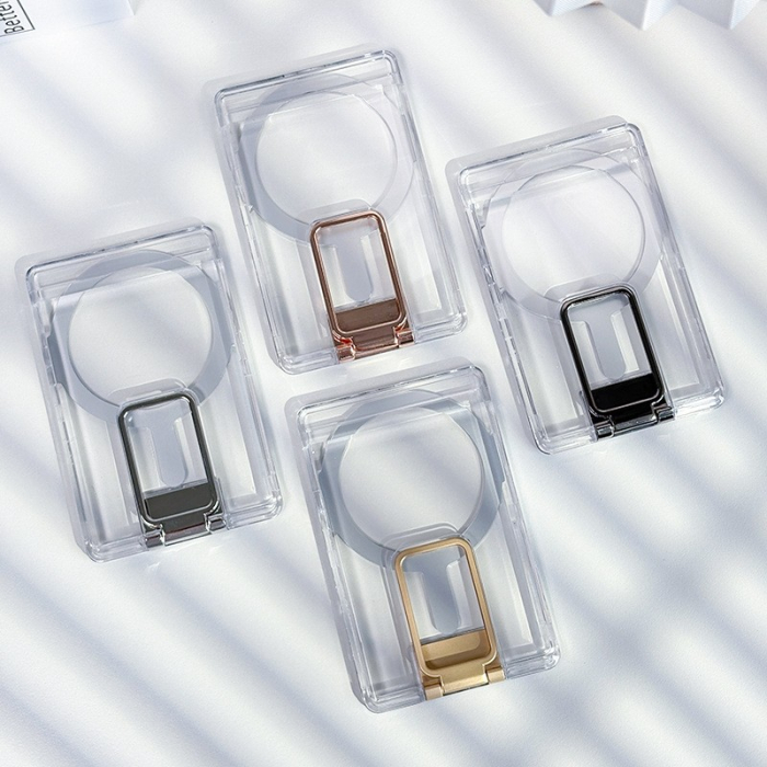 Suport Magsafe Magnetic pentru Telefon, Flippy, Suport pentru Card, Pc Transparent Auriu [3]