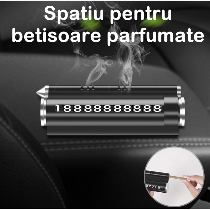 Suport numar de telefon cu odorizant Flippy pentru parcare Negru [8]