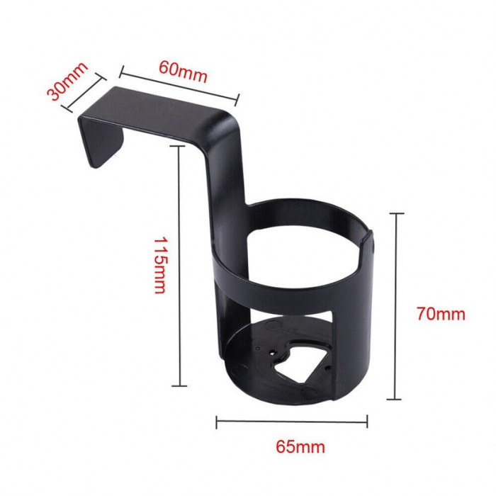 Suport pentru Pahar in Automobil, Flippy, Suport Pahar pentru Masina, din Plastic / ABS, Anti Alunecare, Universal pentru Bauturi Reci sau Calde, ABS, 11.5 x. 6.5 x 6.5 cm Negru [2]