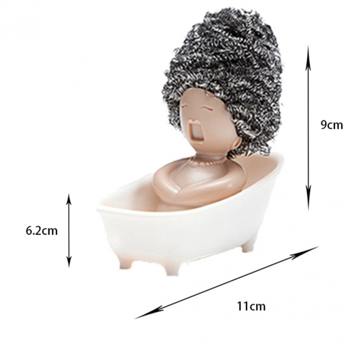 Suport pentru Spalat Vase, Flippy, pentru Burete/Sarma, Model Cada, Alb/Bej [2]