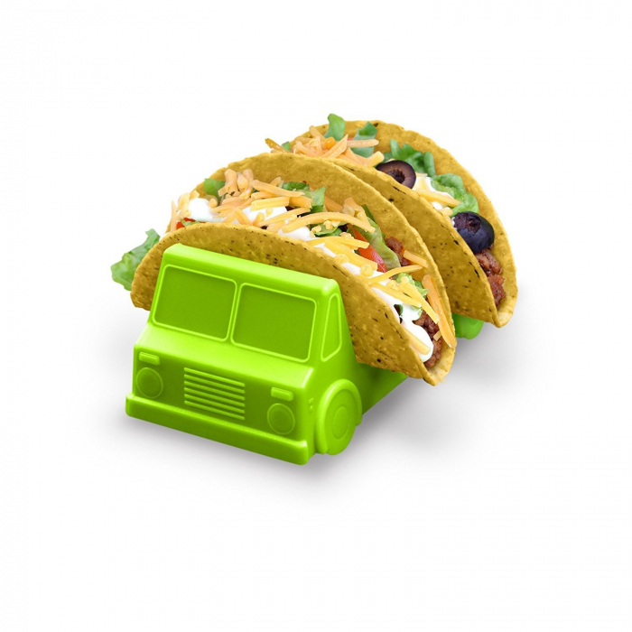 Suport pentru Taco, Flippy, Model Autobuz, 14 x 7.5 x 6.5 cm, din PP, Verde [6]