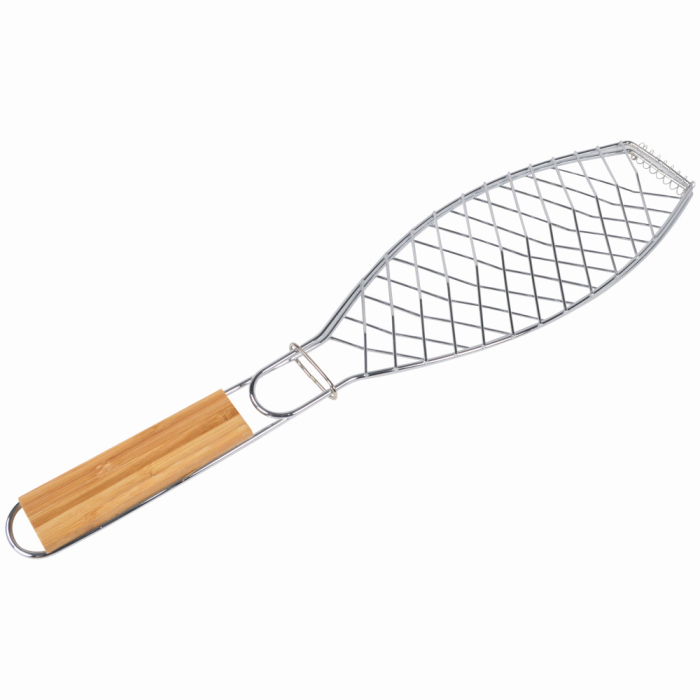 Suport peste pentru gratar KLUGMEISTER KY55F, material otel, maner de lemn [1]