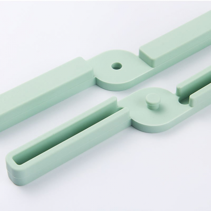 Suport pliabil din silicon pentru vase fierbinti Flippy, portabil, usor de depozitat, rezistent la temperaturi foarte ridicate, 14.5 x 7.5 x 1.6 cm, antialunecare, verde [7]