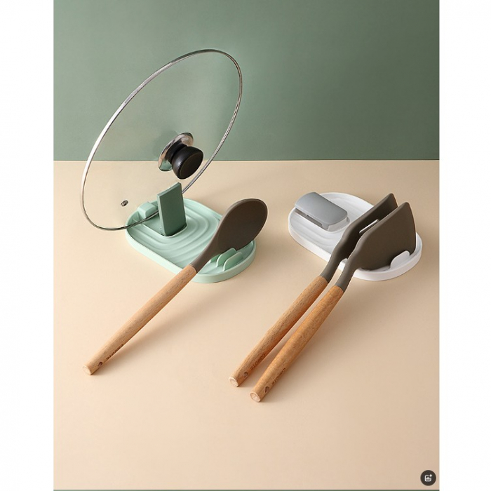 Suport Pliabil, Flippy, pentru Capace, Linguri, Multifunctional, Plasare pe Blatul de Bucatarie, 11.5 x 18 x 2.2 cm, Albastru inchis [3]