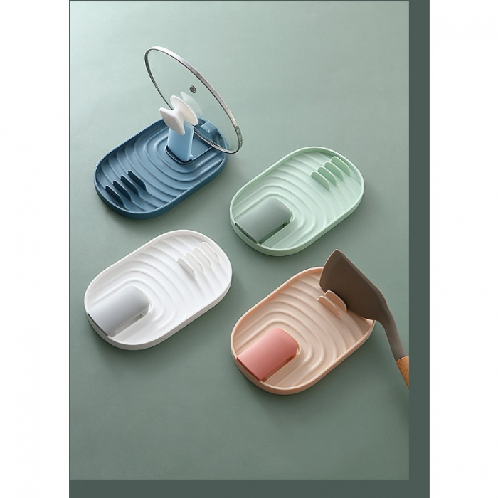Suport Pliabil, Flippy, pentru Capace, Linguri, Multifunctional, Plasare pe Blatul de Bucatarie, 11.5 x 18 x 2.2 cm, Roz [5]