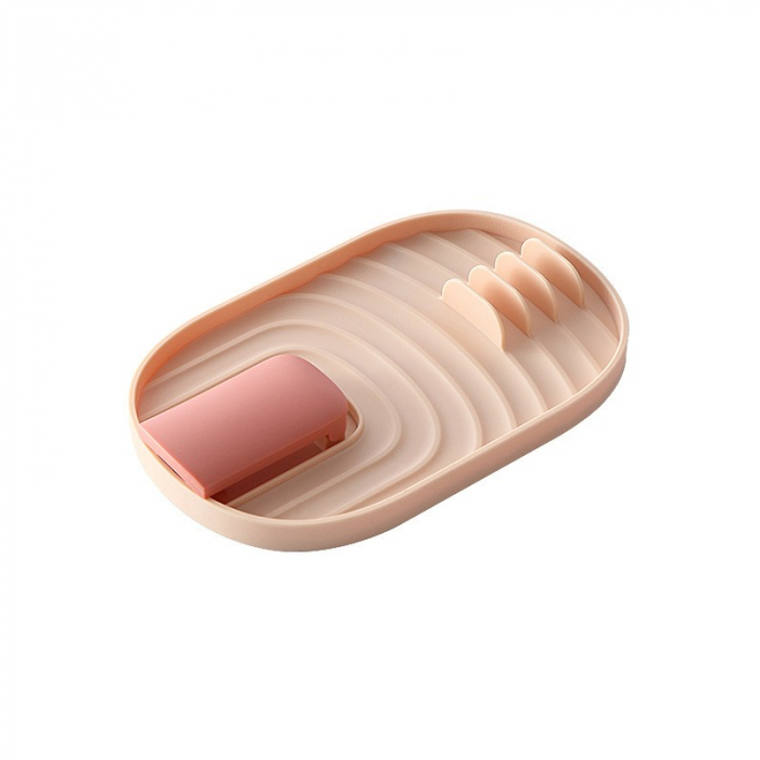Suport Pliabil, Flippy, pentru Capace, Linguri, Multifunctional, Plasare pe Blatul de Bucatarie, 11.5 x 18 x 2.2 cm, Roz [1]