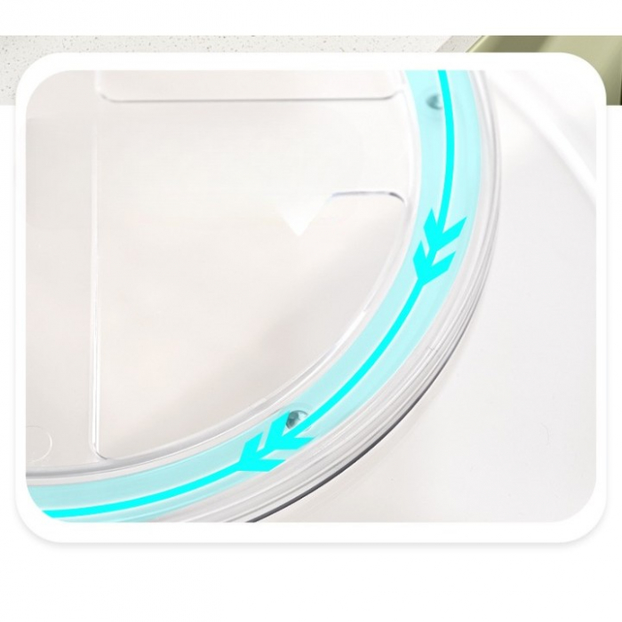 Suport Rotativ pentru Condimente, Flippy, Multifunctional, Rotund, 360 de Grade, pentru Bucatarie, Plastic, 30.5x30.5x10 cm, Transparent [7]