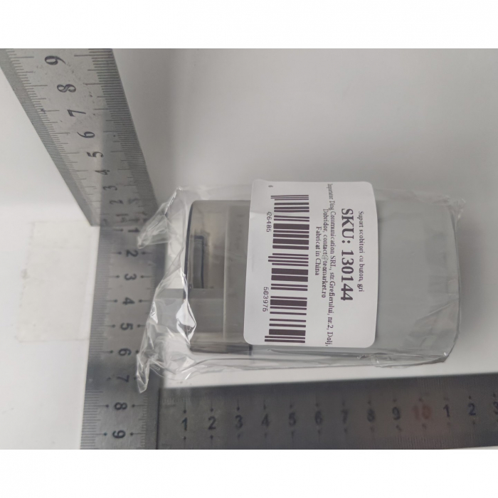 Suport Scobitori, Flippy, Automat, cu Buton si Capac, din PP, 9.5x6 cm, Gri [6]