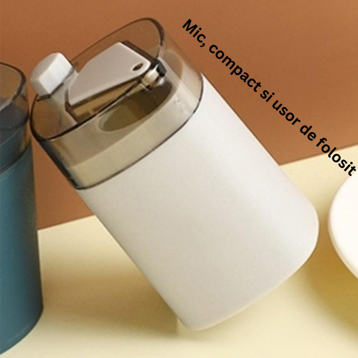 Suport Scobitori, Flippy, Automat, cu Buton si Capac, din PP, 9.5x6 cm, Gri [5]