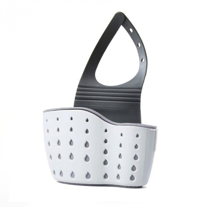 Suport Scurgere pentru Burete si Laveta de Vase Bucatarie, Flippy, Albastru, Curea Reglabila, Plastic Flexibil, 15x 5x 21cm [1]