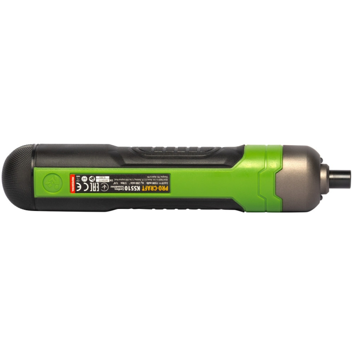 Surubelnita electrica cu acumulator PROCRAFT KS510, 3,6 V / 1,5 Ah, 5 Nm, USB Type-C, 28 biti si cutie de transport [3]