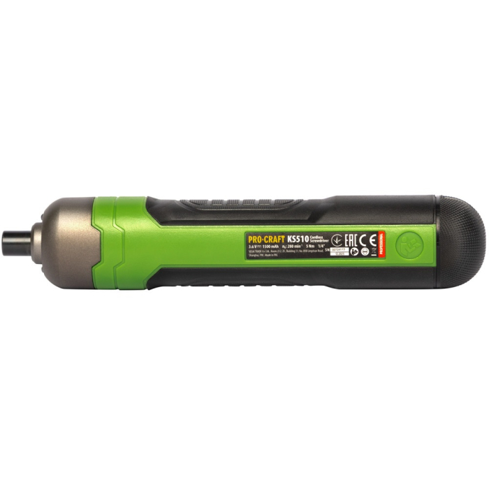 Surubelnita electrica cu acumulator PROCRAFT KS510, 3,6 V / 1,5 Ah, 5 Nm, USB Type-C, 28 biti si cutie de transport [2]