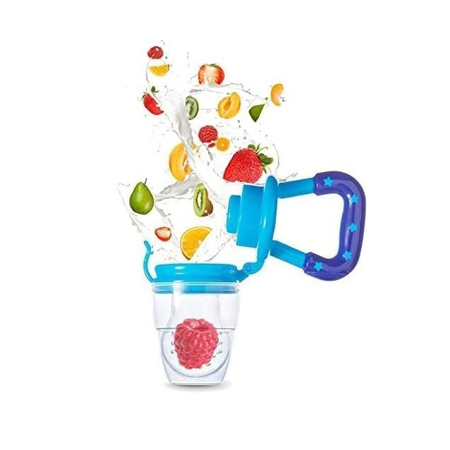 LICHIDARE Suzeta pentru diversificarea alimentatiei/dentitie Flippy, potrivit pentru fructe si piure proaspat, Albastru, fara BPA [6]