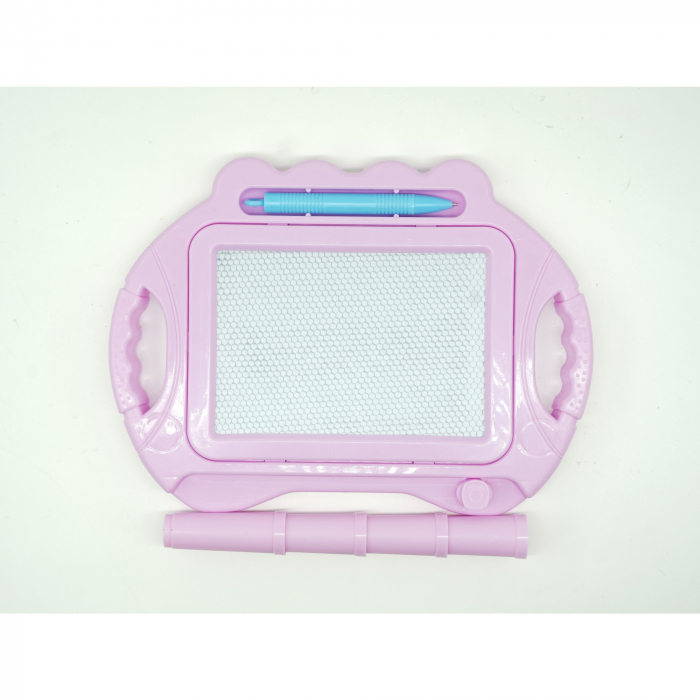 Tabla Magnetica pentru desen Flippy, Pix, forma dreptunghi, dimensiuni 23x17 cm, Dezvolta Creativitatea, cu picioare suport, Roz Pal [5]