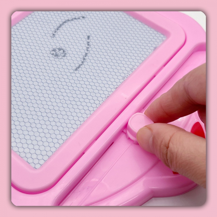 Tabla Magnetica pentru desen Flippy, Pix, forma Soricel, dimensiuni 23x26.5 cm, Dezvolta Creativitatea, Roz [5]