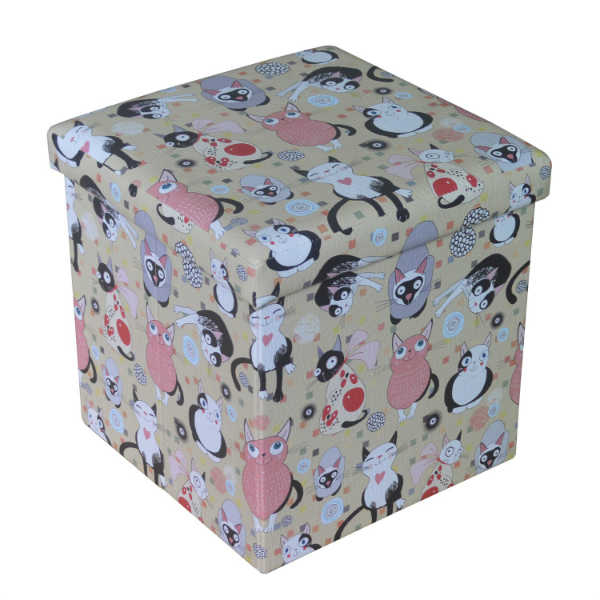 Taburet Design Cats, multicolor, 38x38x37.5 cm [1]
