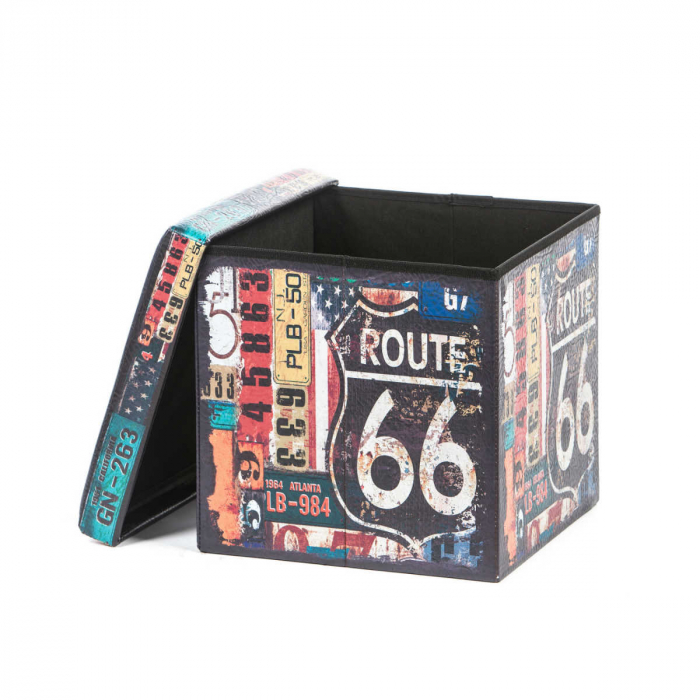 Taburet Design Route 66, multicolor, 38x38x37.5 cm [3]