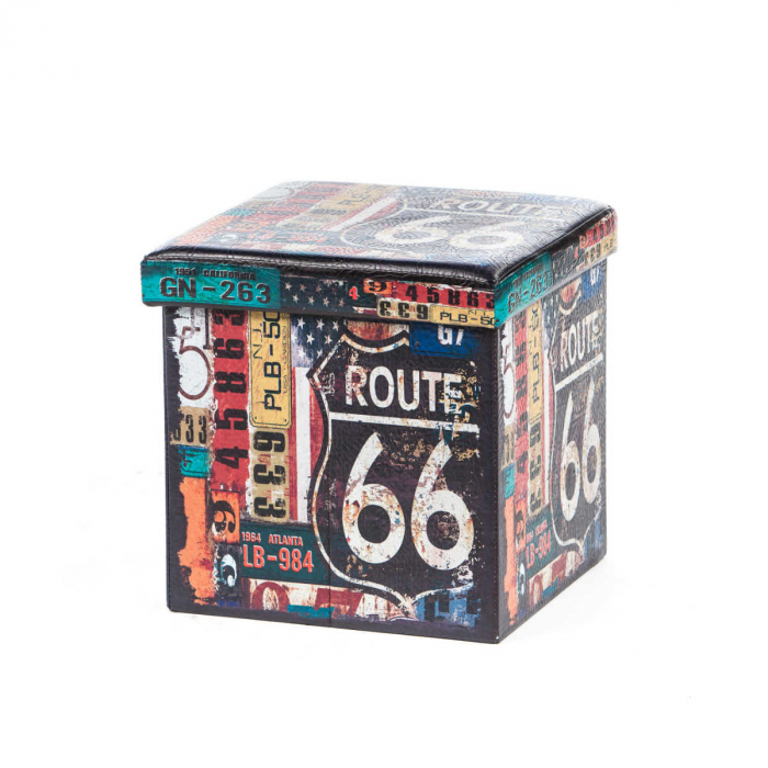 Taburet Design Route 66, multicolor, 38x38x37.5 cm [2]