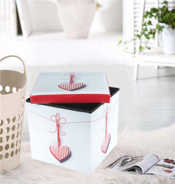 Taburet Design Stripes, multicolor, 38x38x37.5 cm [5]