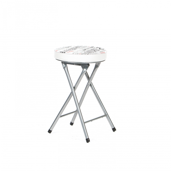 Taburet pliant Cosmo Paris, alb, 30x30x50 cm [3]