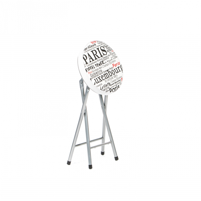 Taburet pliant Cosmo Paris, alb, 30x30x50 cm [2]