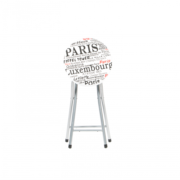 Taburet pliant Cosmo Paris, alb, 30x30x50 cm [1]