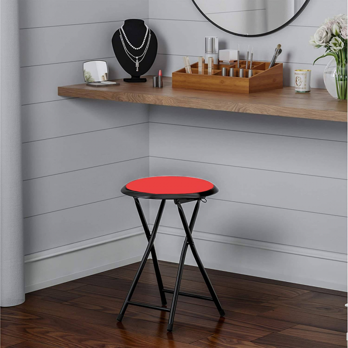 Lichidare Taburet pliant Malaga, rosu, 30x30x45 cm [5]