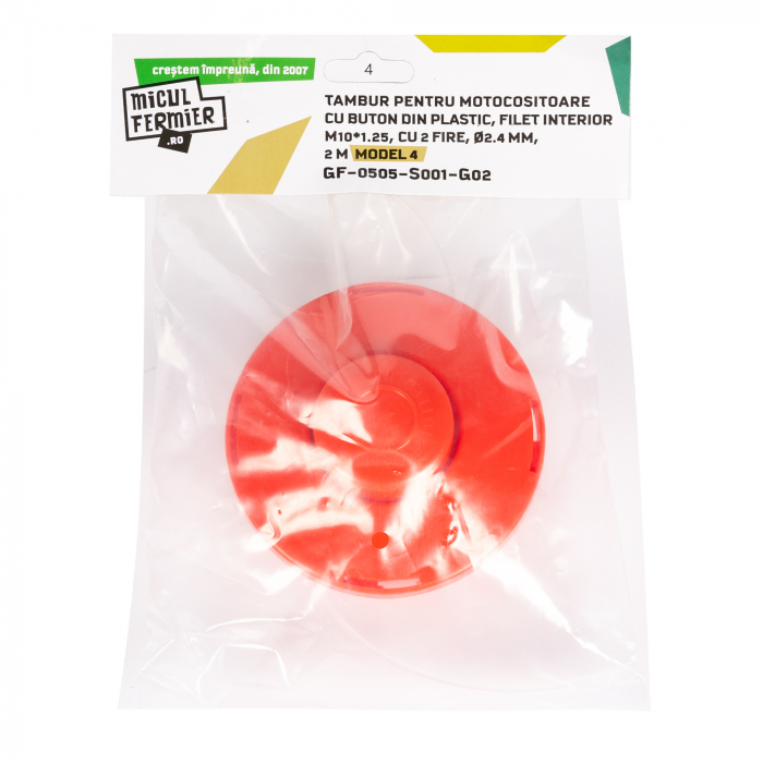 Tambur Micul Fermier M10*1.25 2F 2.4mm*2m, Buton Plastic Model 4 [5]
