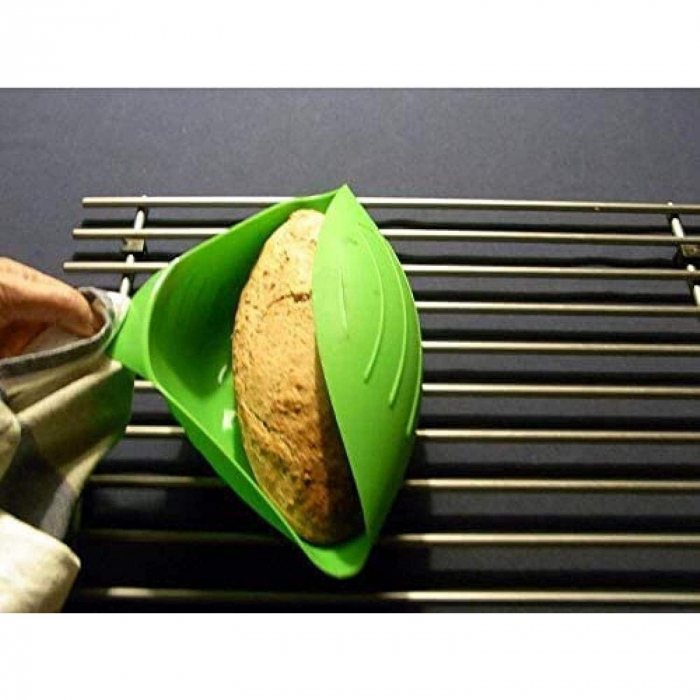 Tava de Copt pentru Cuptor, Flippy, pentru Paine, Peste, Legume, din Silicon, Pliabila, Multifunctionala, Forma pentru Preparare si Gatiere, 24.5x9 cm, Verde [6]