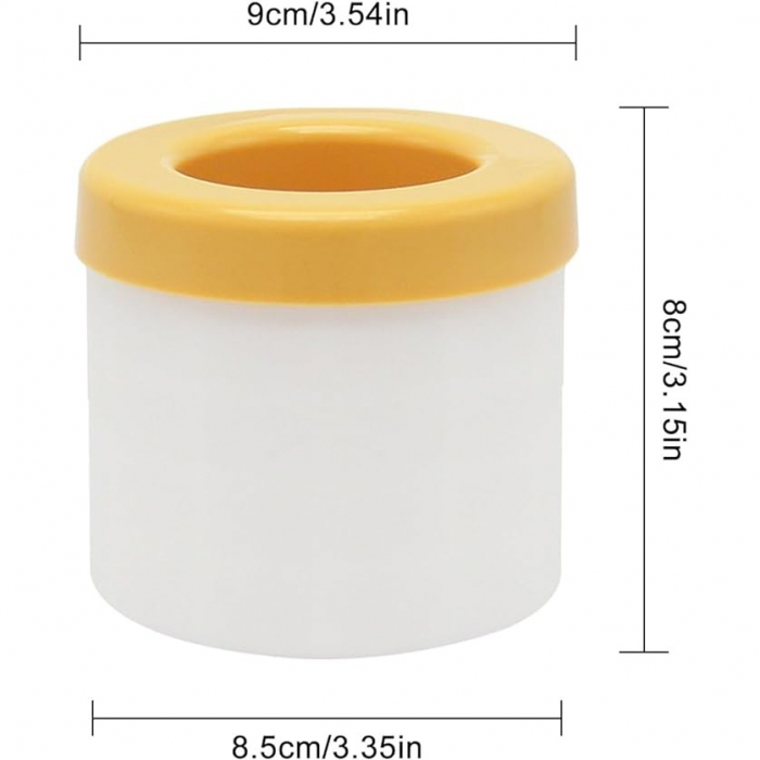 Tava de Gheata din Silicon cu Capac, Flippy, Forma de Gheata pentru Racirea Bauturilor, in Forma de Pahar, Silicon fara BPA, Cuburi de Gheata, 9x8.5x8 cm, Galben [6]