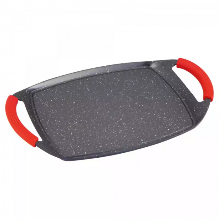 Tava HR-GRL47M, acoperire din marmura, 47cm [1]