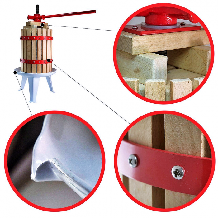 Teasc/presa pentru fructe Elefant FP-12, 12 L, 150 kg/h [3]