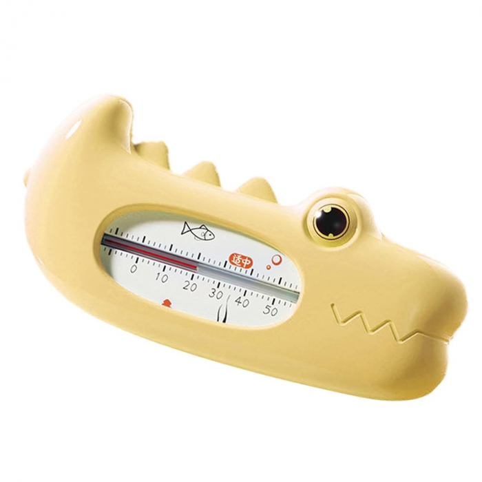 Termometru pentru Baie, Flippy, Plutitor, Rezistent la apa, Multifunctional, Model Crocodil, 2.7x6.5x3.7 cm, Galben [5]