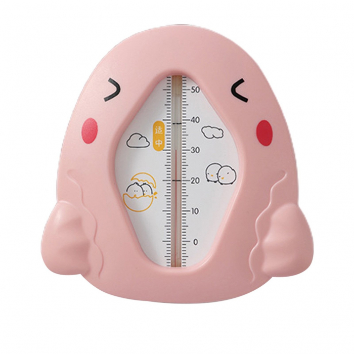Termometru pentru Baie, Flippy, Plutitor, Rezistent la apa, Multifunctional, Model Gaina, 10.5x10.5x2.5 cm, Roz [1]