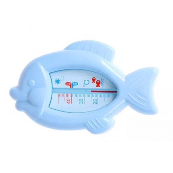 Termometru pentru Baie, Flippy, Plutitor, Rezistent la apa, Multifunctional, Model Peste, 15.5x9.5x2 cm, Albastru [1]