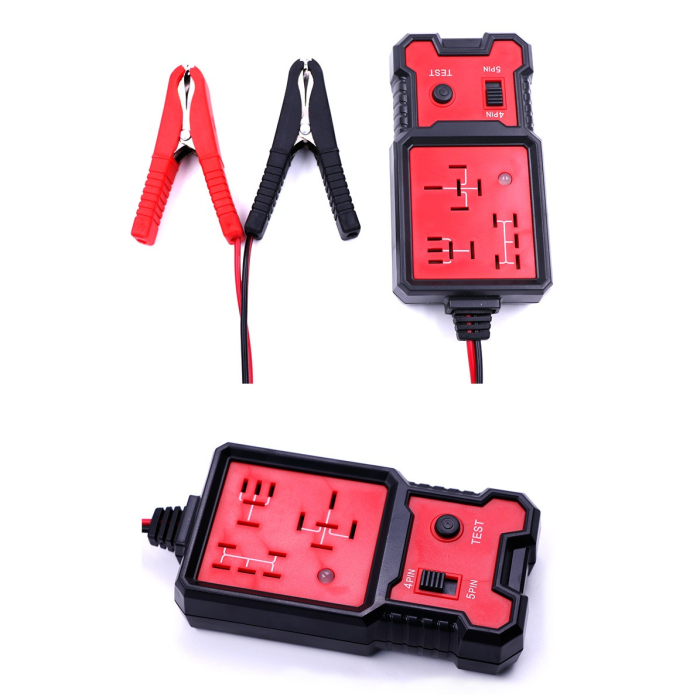Tester Relee Auto, Flippy, Slot Card 12-24 V, Pentru Relee 4 si 5 Pini, Cu Indicator LED, Cablu 89 cm, 11x5.7 cm, Negru [3]