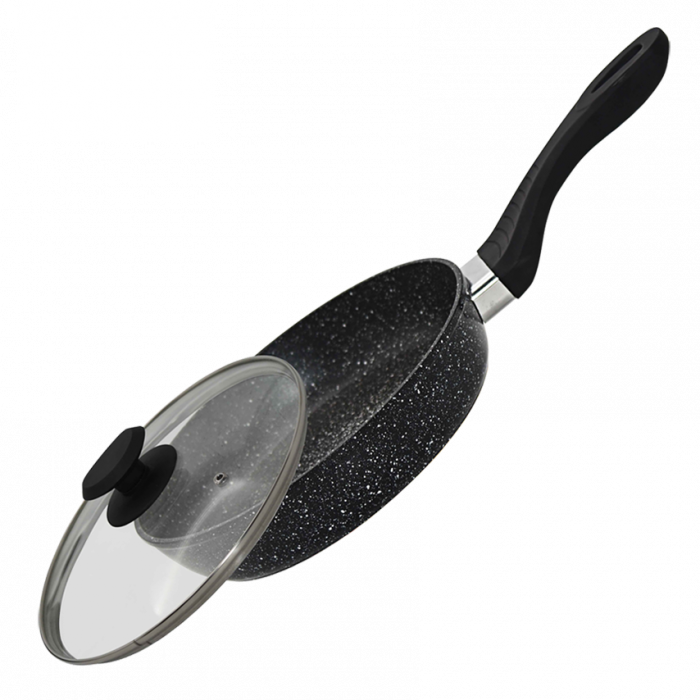 Tigaie adanca cu capac GP-34228, acoperire din marmura, 28cm [1]