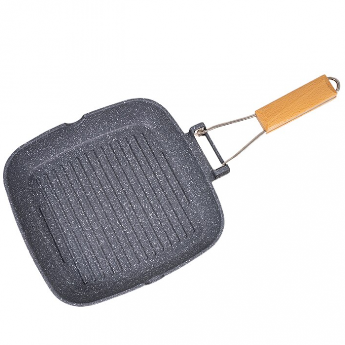Tigaie grill cu interior antiaderent Wellberg, 24cm, WB-2400-24 [3]