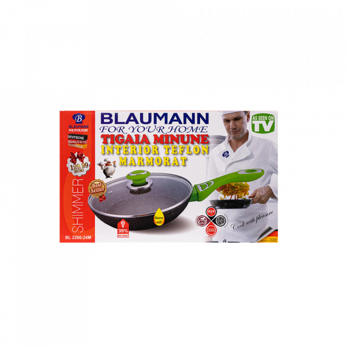 Tigaie universala Blaumann, cu interior antiaderent, diametru 24 cm, BL-2266-24G [4]